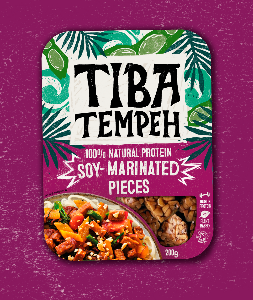 Tiba Tempeh Soy-Marinated Pieces 200g