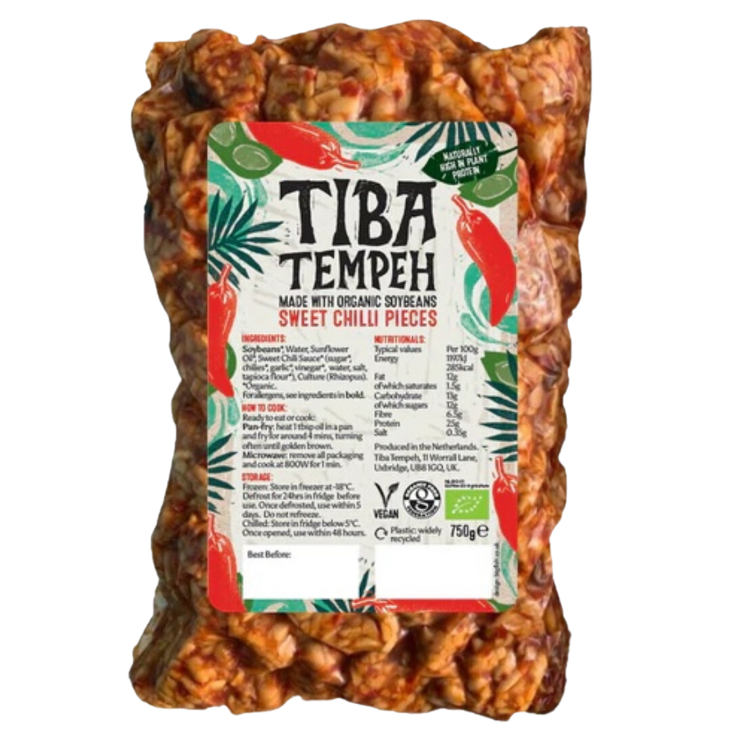 Tiba Tempeh Organic Sweet Chilli Pieces 750g * Frozen * Limited Edition